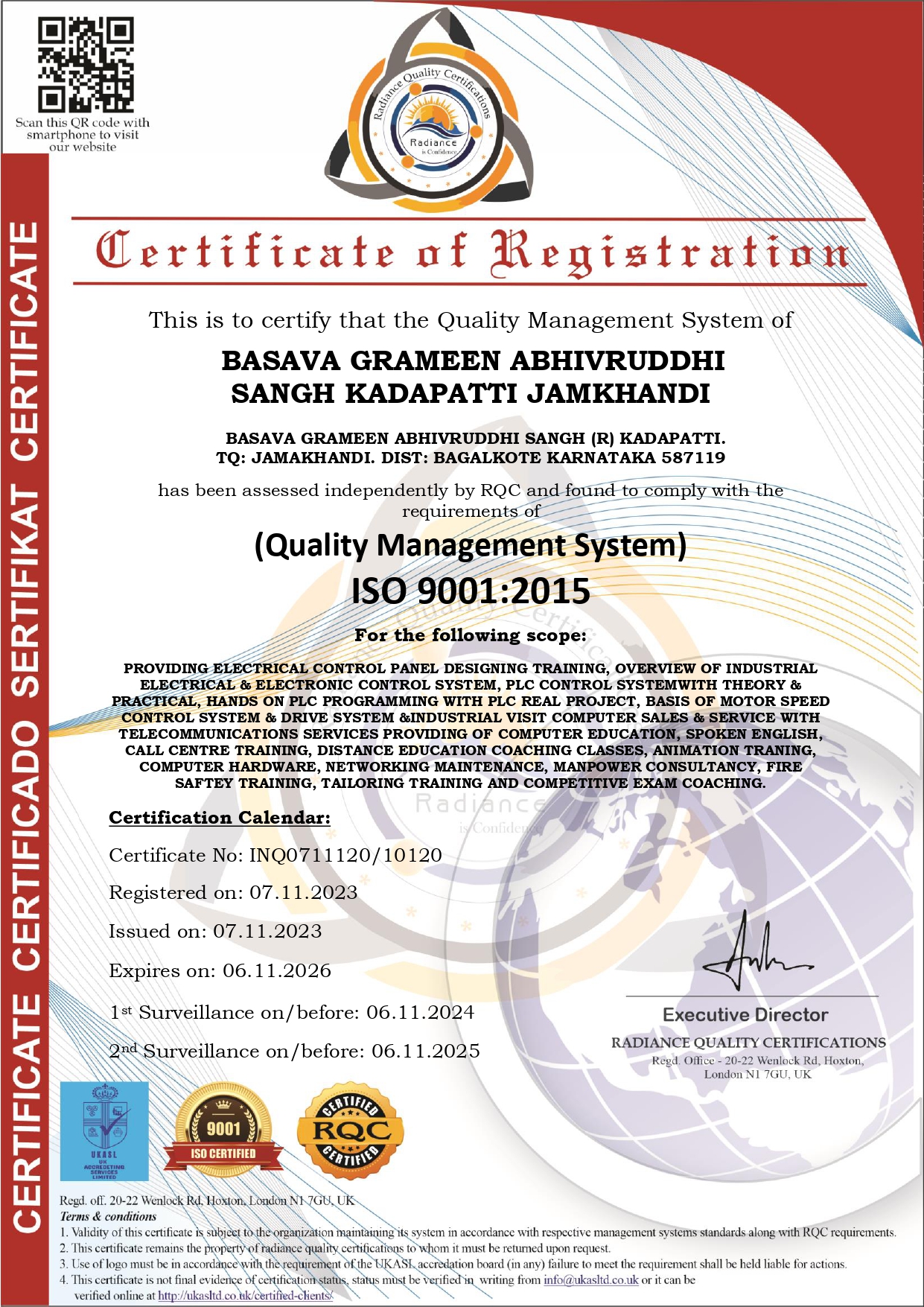 ISO Certificate