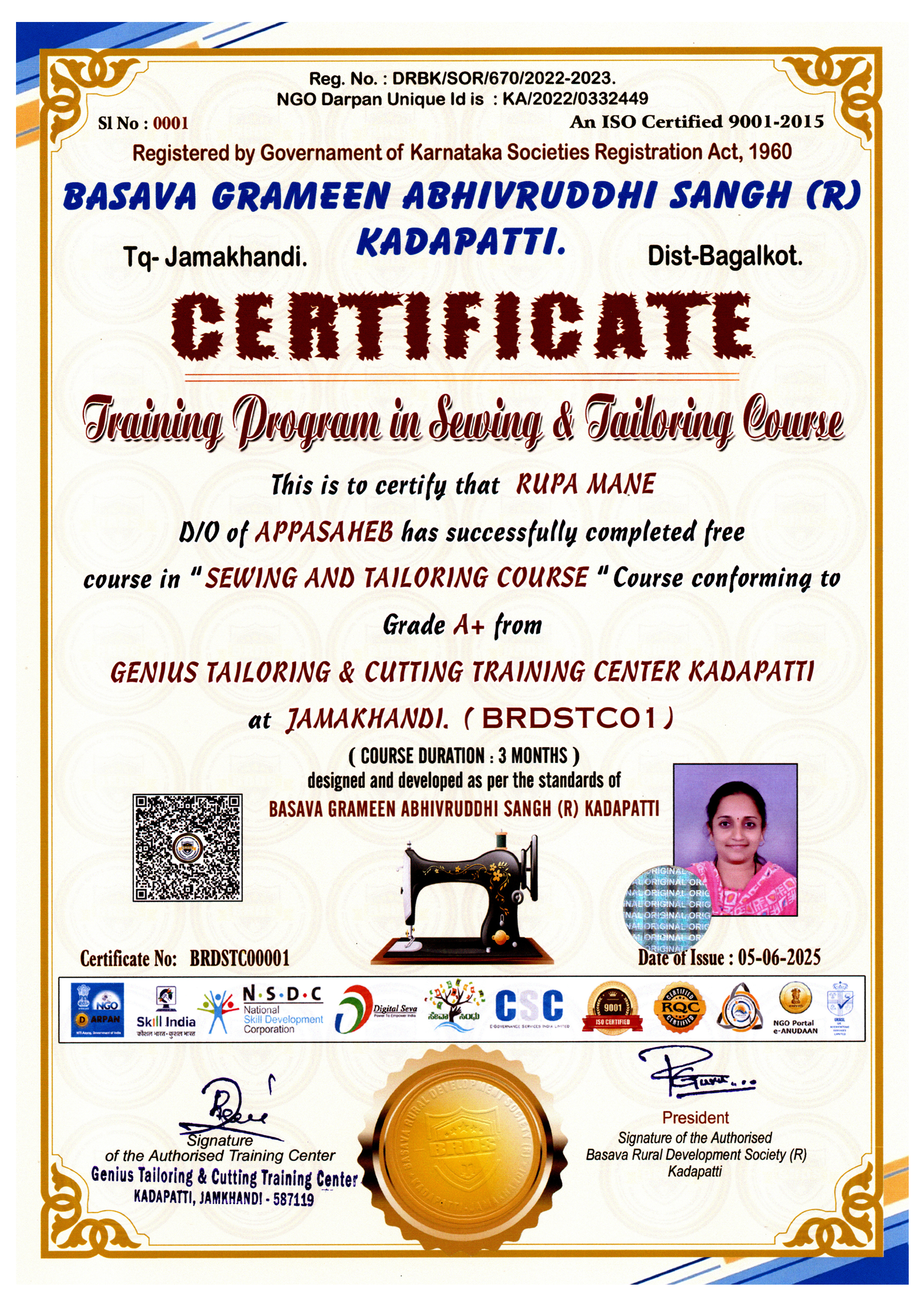 Sewing & Tailoring Free Course ( Sample )